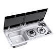 Plan de cuisson compact 2 feux : Evier à droite Dometic