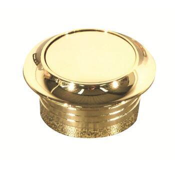 Rosace + Bouton doré : épaisseur de porte 13 mm