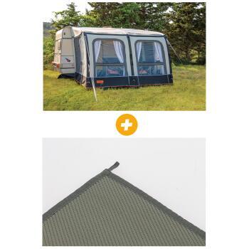 Pack Auvent fixe gonflable OLEA AIR - Hauteur de montage 235-250 cm - Tapis de sol