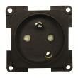 Prise 220 Volts française 2 fiches + terre : gris foncé 