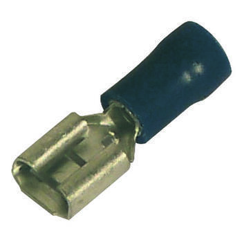 Cosse plate femelle 6,3 mm : Bleue (1,5 à 2,5 mm²)