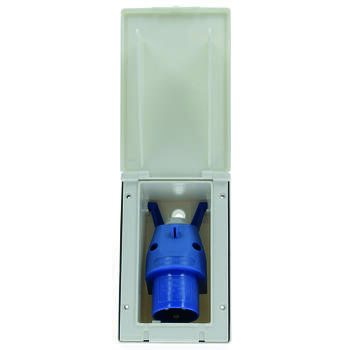 Socle mâle encastrable à fiche orientable : Socle Encastrable CEE17 Blanc