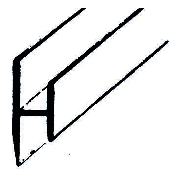 Profil d'assemblage plat : gris