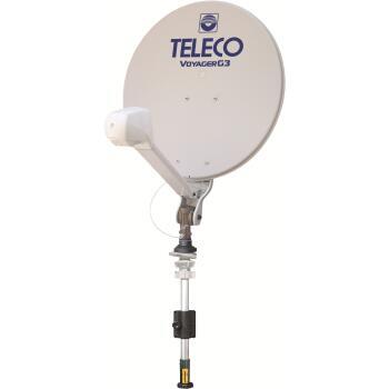 Antenne satellite manuelle Voyager G3 seule : 85 cm - Mât long