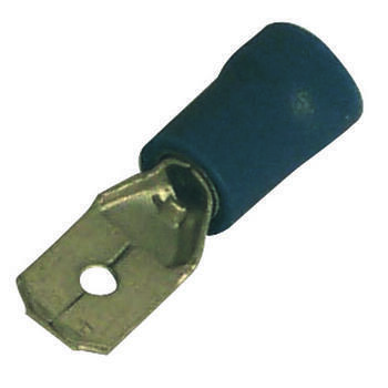 Cosse plate mâle 6,3 mm : Bleue (1,5 à 2,5 mm²)