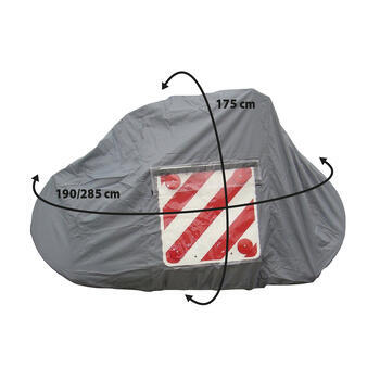 Bâche pour porte-vélo sur paroi arrière : Pour 2-3 vélos - Coloris gris