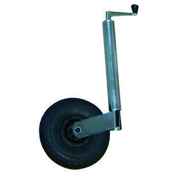 Roue Jockey télescopique : Fût diam. 48 mm. roue gonflable