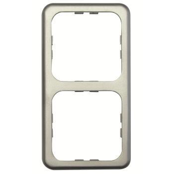 Encadrement double : gris métal