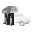Cabine vestiaire pour Nomadland : Large - Pour véhicule hauteur 171 à 185 cm Autohome
