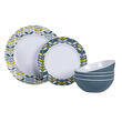 Pack vaisselle mélamine 12 pièces : Design Flora Kampa