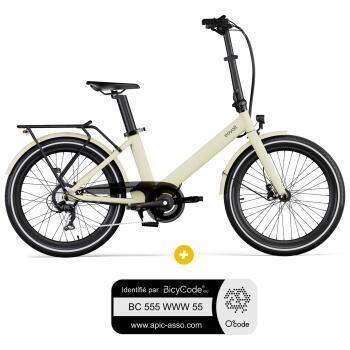 Pack Vélo à assistance électrique 24'' EVENING modèle 2023 V1 Sable Chaud + Marquage BicyCode
