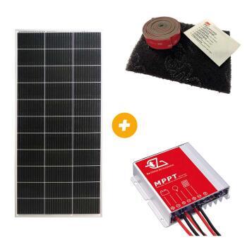 PANNEAU SOLAIRE E-SSENTIAL FLAT  200W Régulateur solaire MPPT Bluetooth 20A Kit adhesif 3M pour panneaux solaires E-ssential