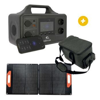 Power station E500 + sacoche de transport + panneau solaire valise