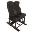 Banquette fixe RAM03 sans accoudoirs avec ISOFIX : Sièges avec revêtement standard Noir/Noir, base inférieure Mobiframe