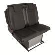 Banquette-lit coulissante ISOFIX revêtement noir/noir : 2 passagers - 112 cm - base haute Mobiframe