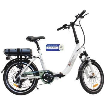Vélo à assistance électrique pliant 20 Pouces Blanc Confort