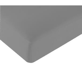 Ensemble Drap & Drap housse pour Prêt à dormir SWEET DREAMS : 130 x 190 cm Pan coupé Gauche - Coloris gris