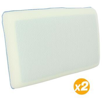 2 Oreillers rafraîchissants à mémoire de forme