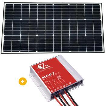 Régulateur solaire MPPT Bluetooth 10A + Panneau solaire E-Flat PERC STX 110W