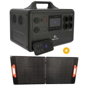 Power Station Power-E 2200 + PANNEAU SOLAIRE VALISE 100W