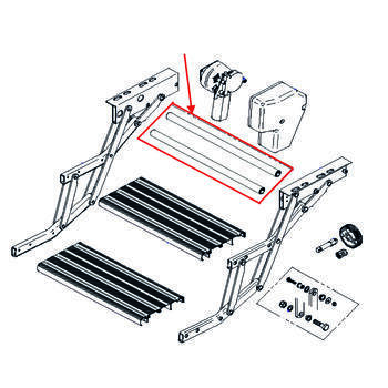 Tube de liaison du cadre 500mm (lot de 2)
