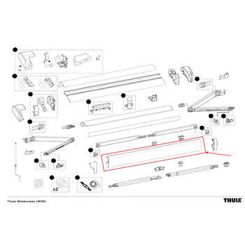 Barre de charge blanche 300 cm