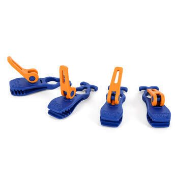 Crocodile Peggy® Pince de serrage à dégagement rapide bleu - Lot de 4