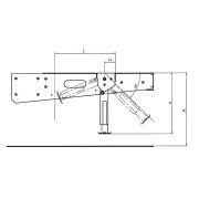 Vérins stabilisateurs ClickFix : hauteur max. 424 mm
