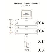 Fixation Tente de toit : Kit de fixation 10.4cm pour tente de toit Columbus et Maggiolina