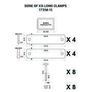 Fixation Tente de toit : Kit de fixation 10.4cm pour tente de toit Columbus et Maggiolina