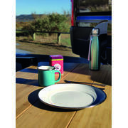 Pack 4 assiettes en acier émaillé