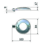 Spot en saillie fixe à Leds avec interrupteur
