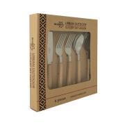 Set de 6 couverts avec manches en bois