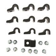 Cavaliers de fixation + vis pour filet de protection