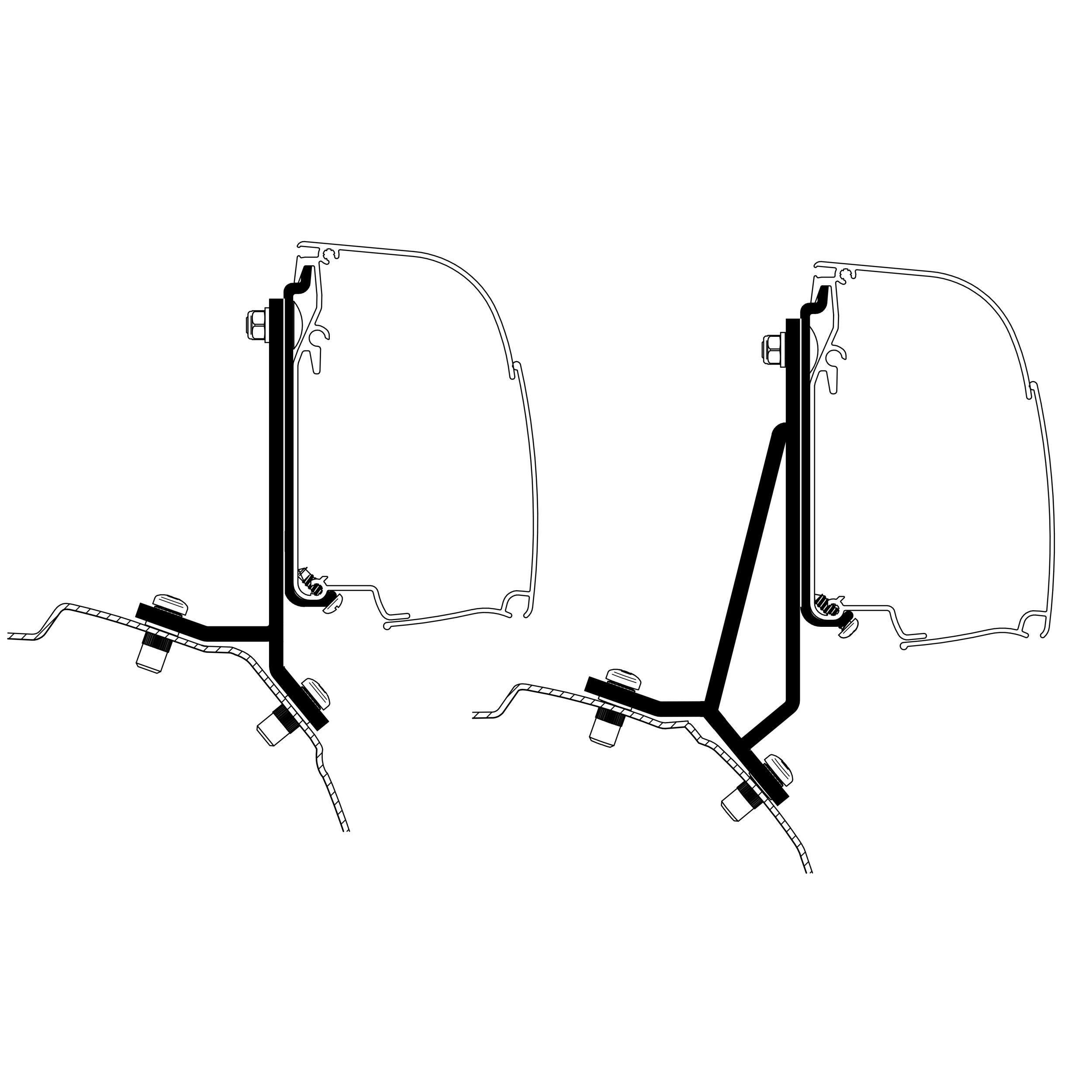 Adaptateur Omnistor 4200 : Ford transit / Tourneo Custom Minivan