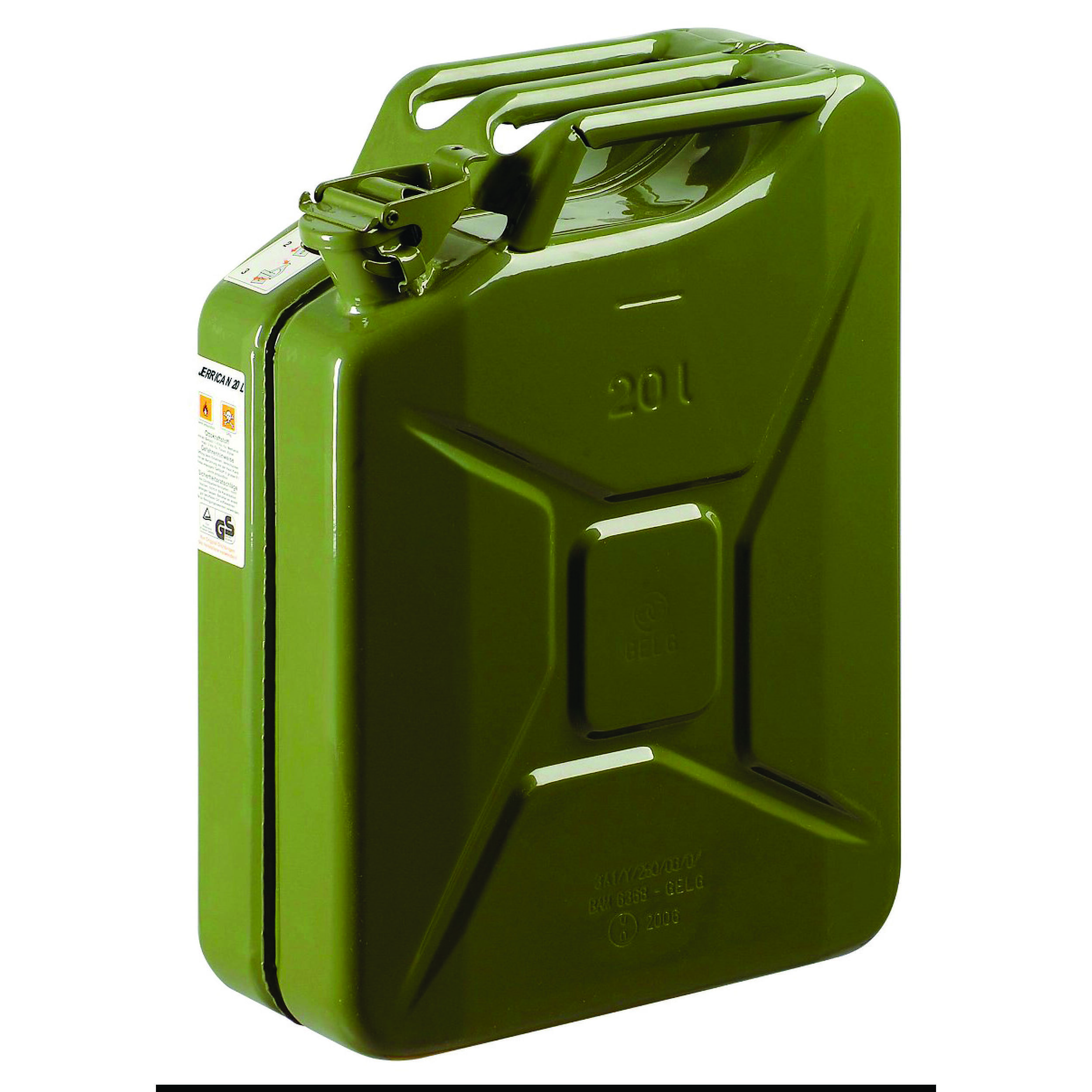 Jerrican métal à carburant : 20 litres