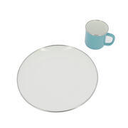 Pack 2 mugs en acier émaillé