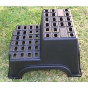 Marchepied plastique double
