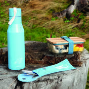 Couverts nomades en inox : Pochette bleue