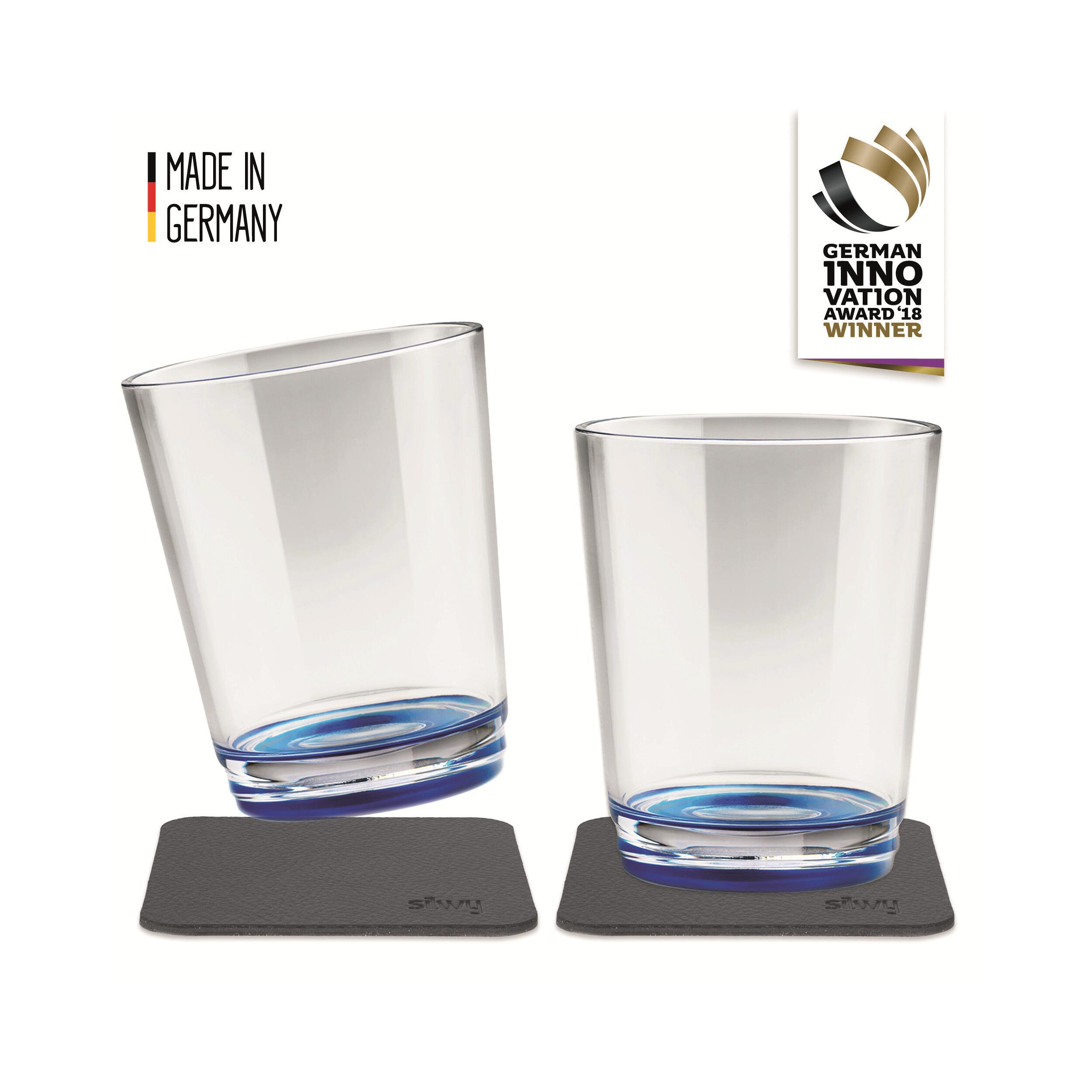 Lot de 2 verres à eau aimantés
