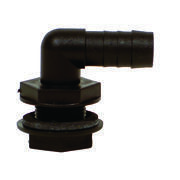 Raccord coudé de réservoir : pour tuyau diam. 20mm
