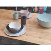 Lot de 4 assiettes plates en PLA