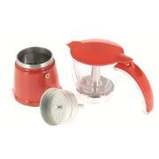 Cafetière italienne rouge 6 tasses