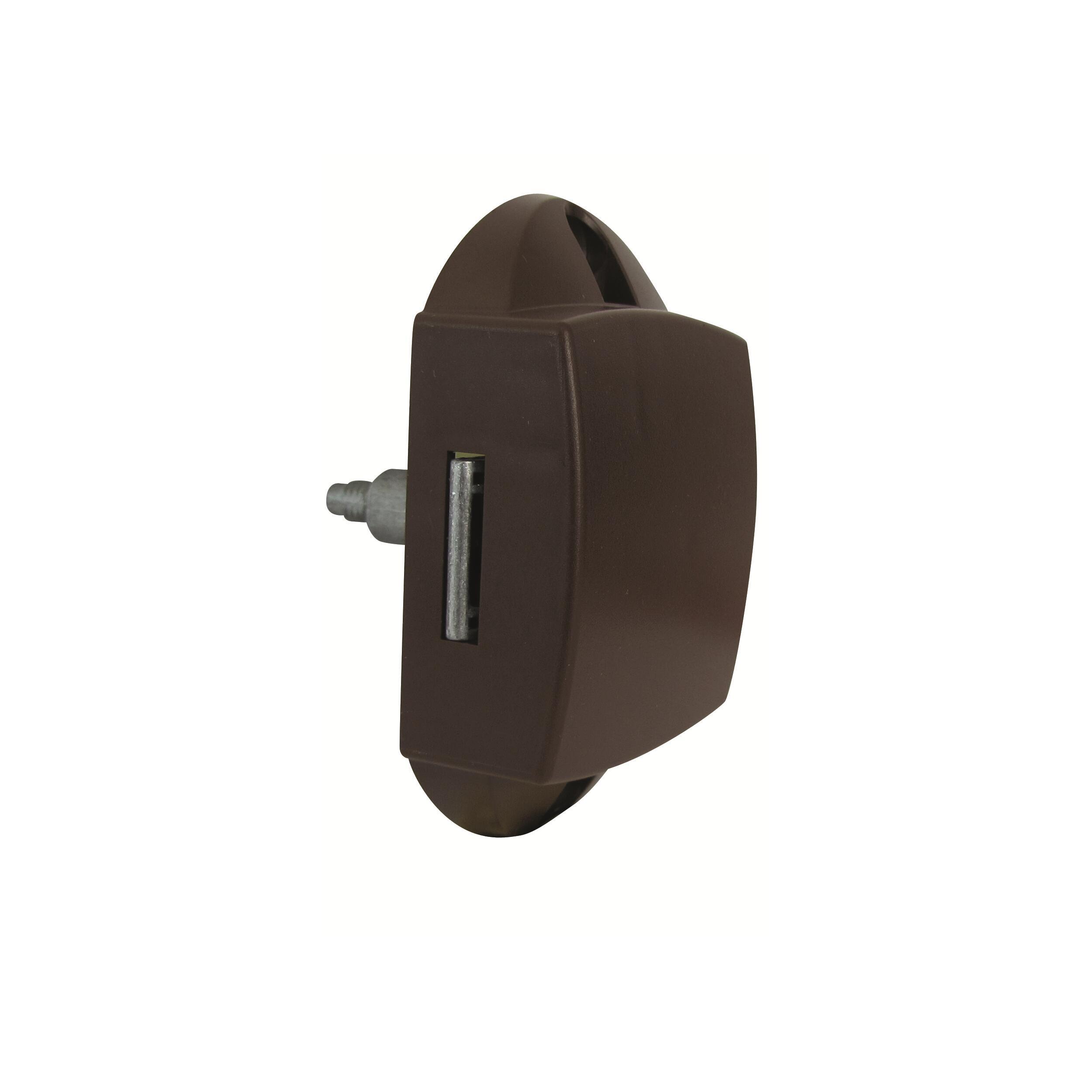 Serrure de placard / porte à poussoir nue : à poussoir 3 points nue