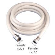 Flexible douche raccord fileté double femelle 15/21 (3/8) & 12/17 (1/2)
