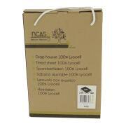 Drap housse en Lyocell : Gris 130 x 190 cm pan coupé à droite