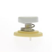 Bouton de mise à l'air, ressort, support de joint, blanc noble