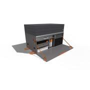 Malle arrière amovible avec couchage BeBox : Modèle 010 uni gris avec tiroir réfrigérant