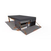 Malle arrière amovible avec couchage BeBox : Modèle 010 uni gris avec tiroir réfrigérant