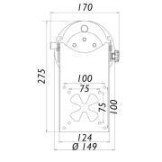 Support plafond pivotant